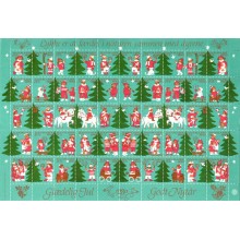 1980 - Danmark - Julemærker - Helark - VARIANT - 3-sidet takket - Foldet - Børn og dyr i naturen.